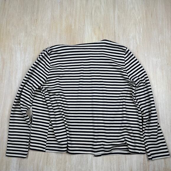 Jane and Delancey Stripe Knit Preppy Nautical Open Front Cardigan Sweater XL - Picture 14 of 14